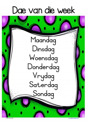 Dae van die week - Groen_1